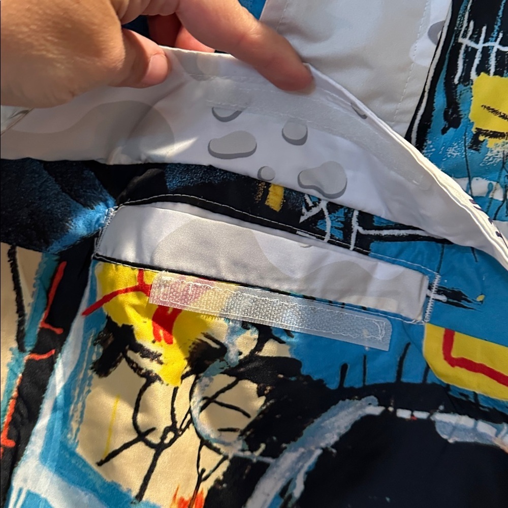 Members Only x Basquiat Hooded Nylon Pullover Windbreaker Jacket M - Picture 9 of 12